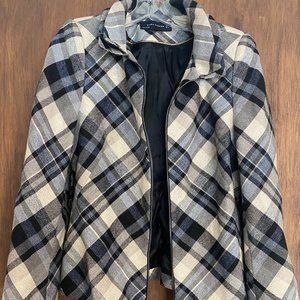 Zara Blue Checkered Jacket (Women's sz. M)